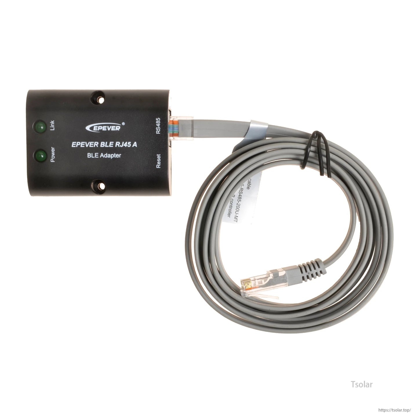EPEVER BLE RJ45A Bluetooth adapter module with status LEDs and RJ45 cable for RS485 controller connection