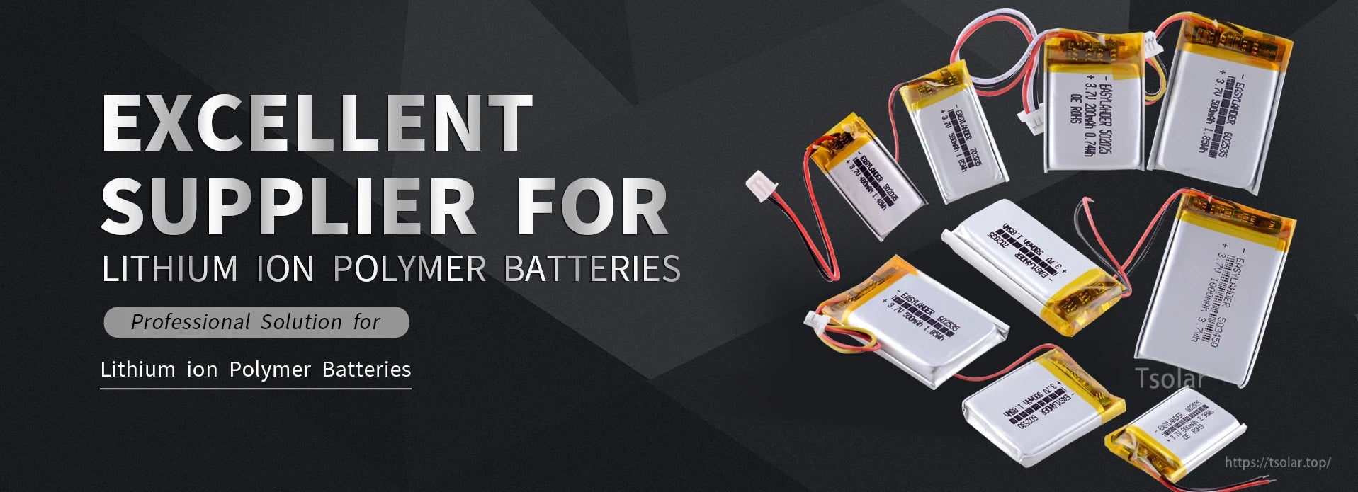 Easylander Li-Polymer Battery, Easylander offers various lithium-ion polymer battery models, 3.7V, 20–5000mAh capacities, multiple sizes and connectors—professional solutions from an excellent supplier. (24 words)