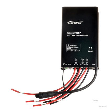EPEVER Tracer3906BP MPPT solar charge controller with PV, battery and load terminals and wired leads