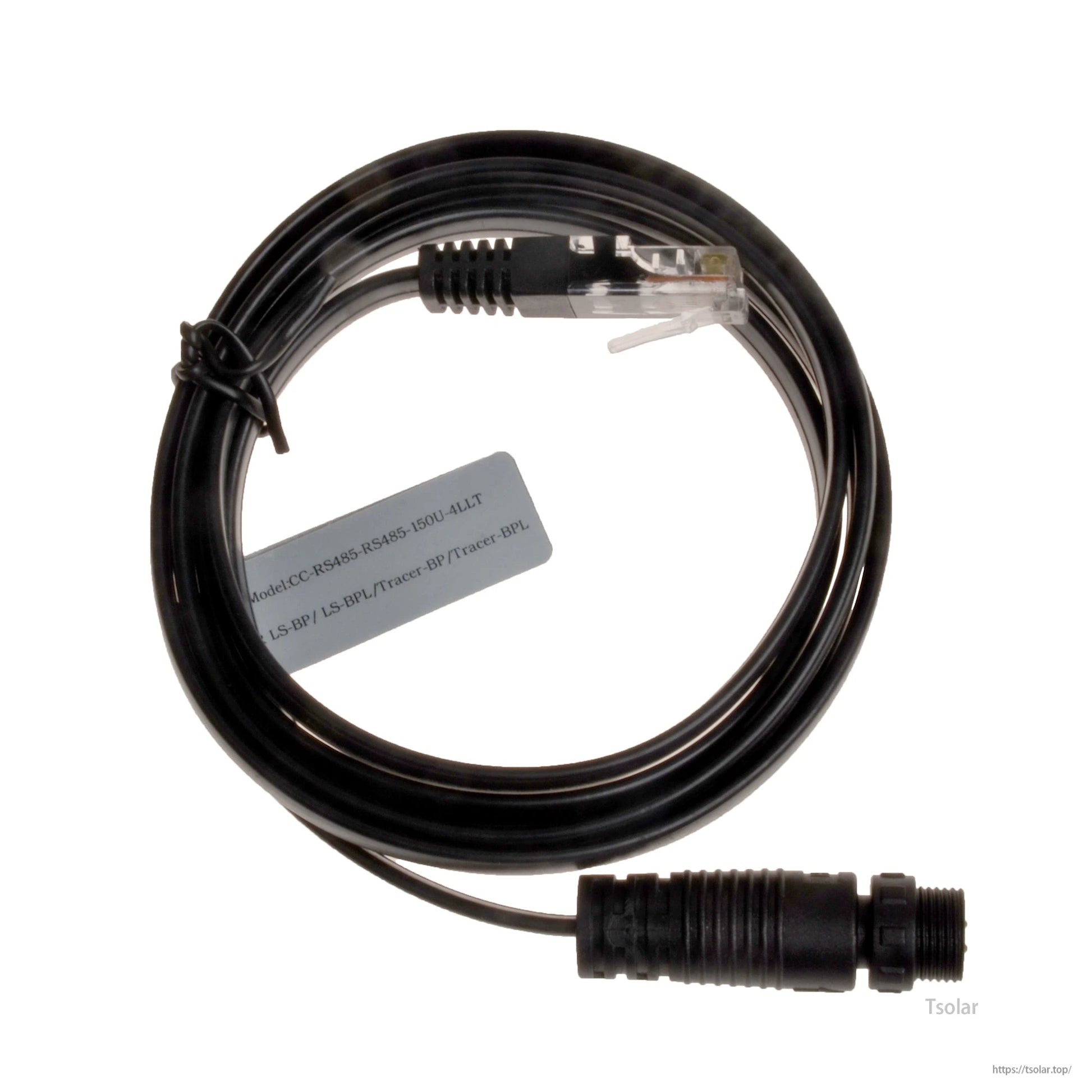 Epever RS485 communication cable with RJ45 plug and waterproof round connector for Tracer BP controller
