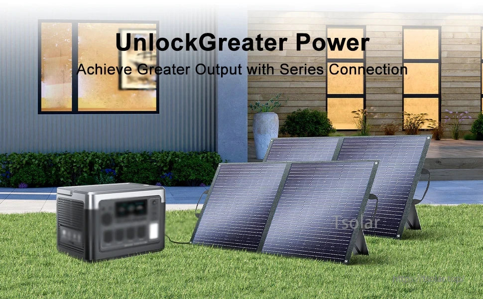 Fodable Solar Panel, Unlock Greater Power, Achieve Greater Output with Series Connection