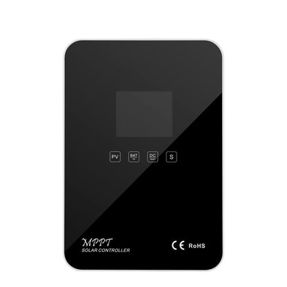 SolarEpic Explorer-M MPPT solar charge controller with front display window and PV/BAT/DC buttons