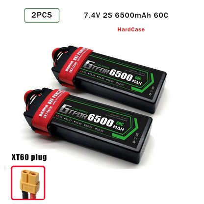 DXF Lipo Battery 2S/3S/4S 7.4V/7.6V/11.1V/14.8V, 5200–8400mAh, 50C–260C, Hardcase/Softcase for RC Car, Airplane