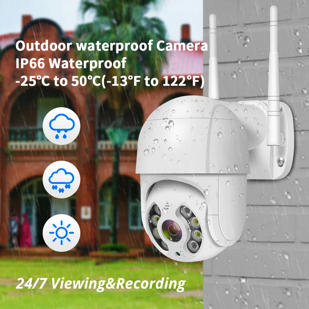 Hiseeu 1080P 2MP Camera, Outdoor waterproof camera for extreme temps, 24/7 monitoring and recording.