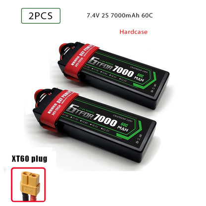 DXF Lipo Battery 2S/3S/4S 7.4V/7.6V/11.1V/14.8V, 5200–8400mAh, 50C–260C, Hardcase/Softcase for RC Car, Airplane