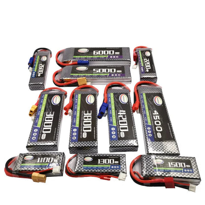 MOSEWORTH 2S 7.4V LiPo Battery 1300–6000mAh 30C/40C/60C for RC Airplane Helicopter Drone Car Boat