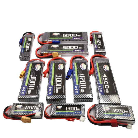 MOSEWORTH 2S 7.4V LiPo Battery 1300–6000mAh 30C/40C/60C for RC Airplane Helicopter Drone Car Boat