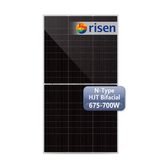 Risen 700 Watt Solar Panel, High-performance solar panel with 675-700W power output.