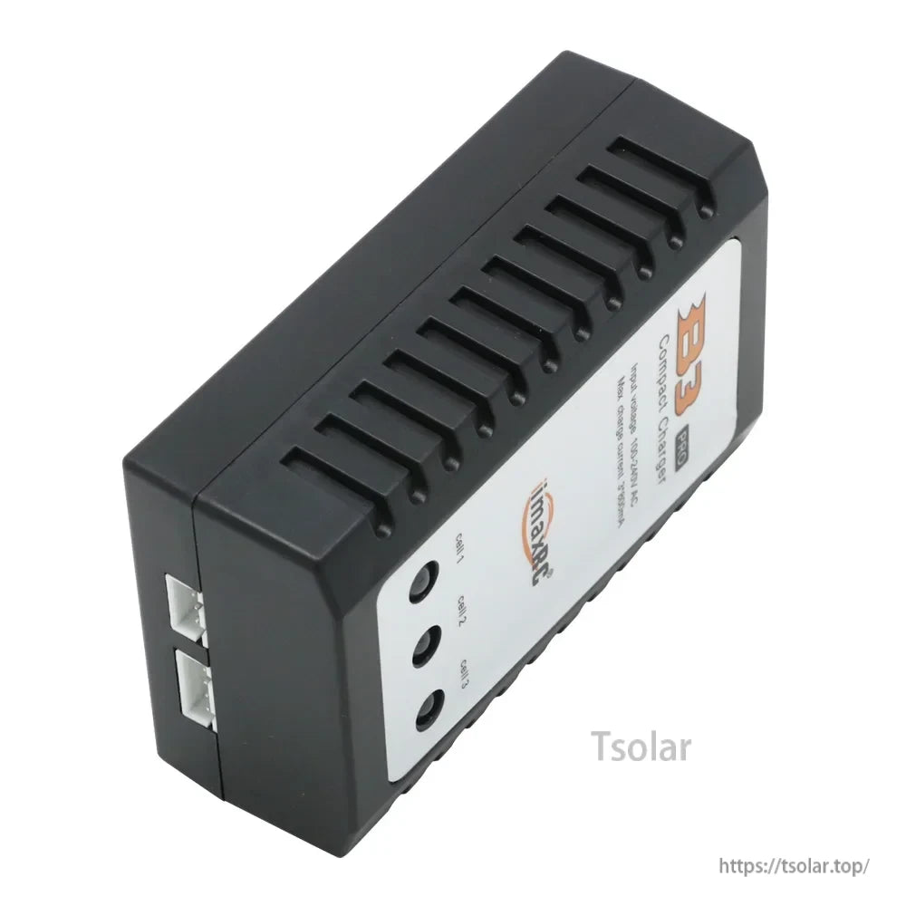 Imax B3 Pro 2S–3S LiPo Battery, The device has a built-in AC power input, cell balancing, and LED indicators for showing charging status.