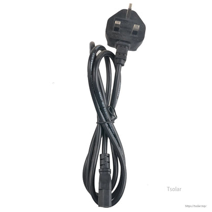 Inverter AC Cable, Grid-tie inverter AC power cable with UK Type G plug and matching inverter connector on black cord