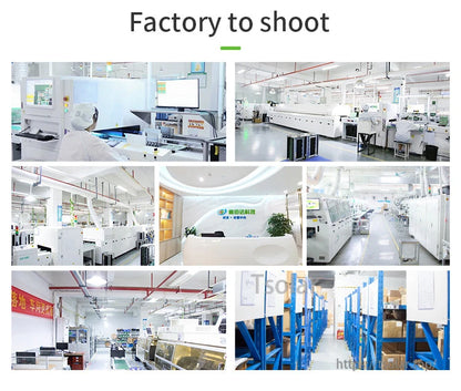 Factory to shoot collage showing production and warehouse areas for battery management boards
