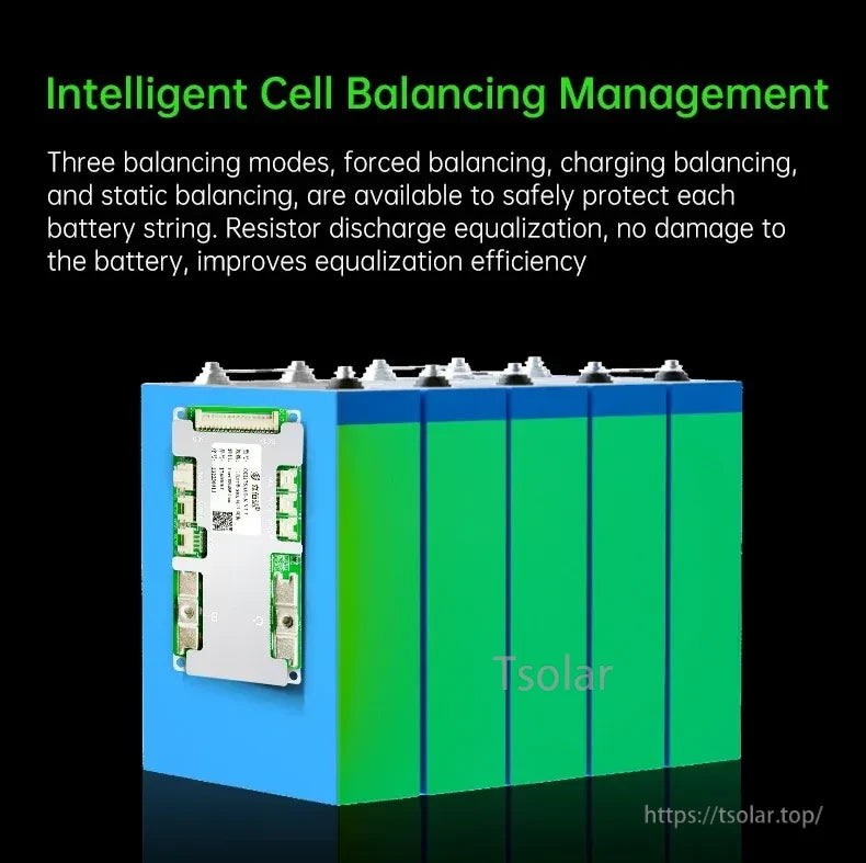 JBD OH17SA01 smart BMS board mounted on a battery pack for intelligent cell balancing management