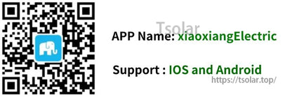 QR code graphic for XiaoxiangElectric app with iOS and Android support text