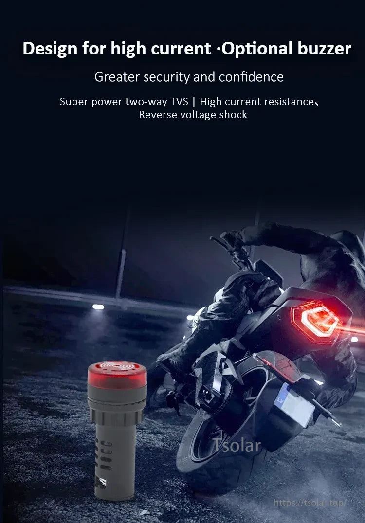 High-current design and optional buzzer graphic for smart BMS, referencing TVS protection and reverse voltage shock