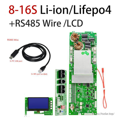 JBD UP16S010 Battery Management System BMS 48V 8S-16S 100A-200A RS485/CAN/UART for ESS Inverters