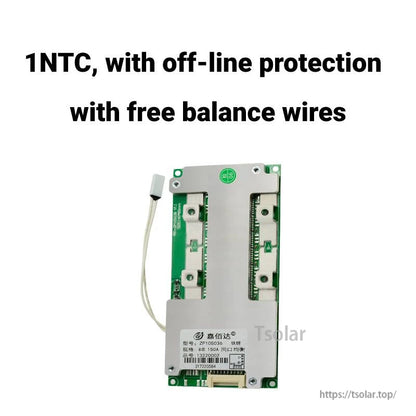 Label side view showing 1NTC and off-line protection callout with free balance wires included