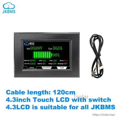 kit with touch LCD panel and wired cable shown, 120cm cable length