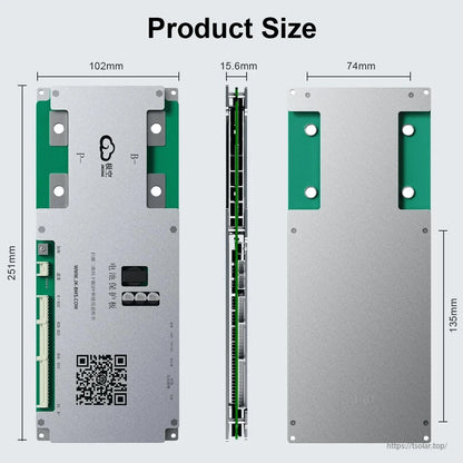 Product size diagram with front, side and back views and dimensions 251mm x 102mm x 15.6mm, 135mm, 74mm