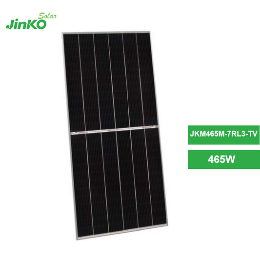 Jinko 465W Solar Panel, The Jinko 465W solar panel features high-efficiency monocrystalline silicon cells and advanced manufacturing for optimal energy harvesting.