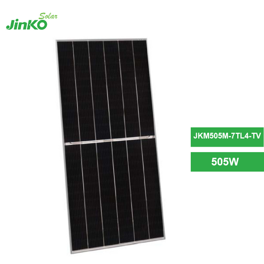 The Jinko 505W Solar Panel offers efficient energy conversion and durability for residential and commercial use.