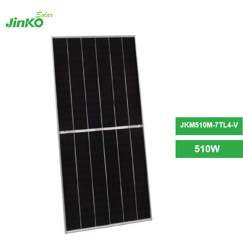 Jinko 510W Solar Panel, Jinko solar panel features high-efficiency monocrystalline silicon and excellent temperature coefficient.