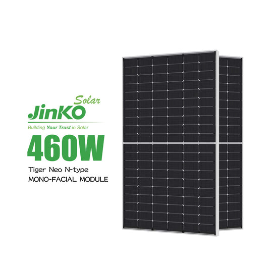 Jinko 460 Watt Solar Panel, The Jinko 460W solar panel has a 435-460W power output, suitable for residential and commercial installations.