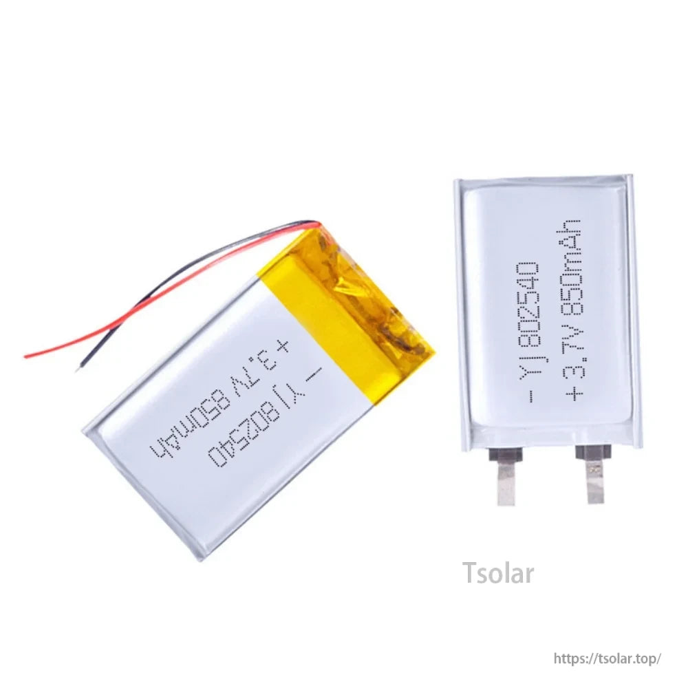 Koonenda 3.7V LiPo Battery, This is a replacement battery set for compact electronics like Bluetooth headsets, beauty instruments, and selfie sticks.