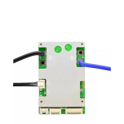 JBD SP17S005 Smart Battery Management System (BMS) top view with C- and B- cable leads and balance ports