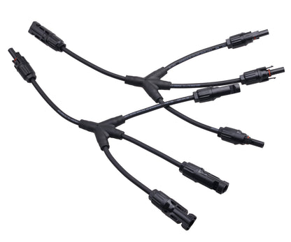 2PCS SolarEpic SA4 Solar Panel Adaptor Cable Y Branch Connector 3 in1 MC4 Solar Cable Connector