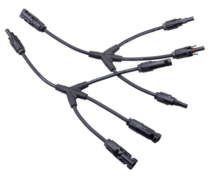 2PCS SolarEpic SA4 Solar Panel Adaptor Cable Y Branch Connector 3 in1 MC4 Solar Cable Connector