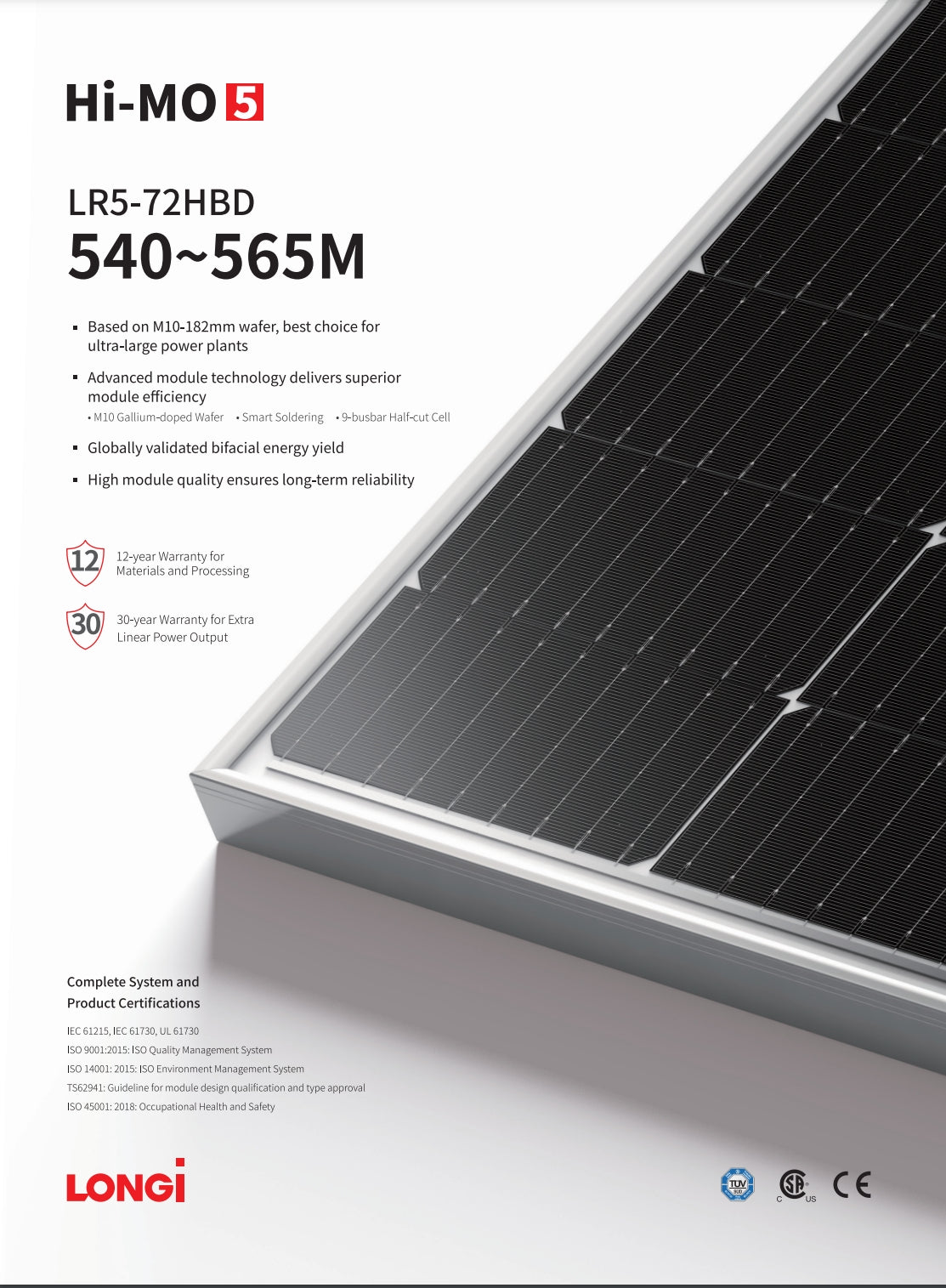 LONGi 540W solar panel offers high-efficiency technology, reliable performance, and comprehensive warranty package.