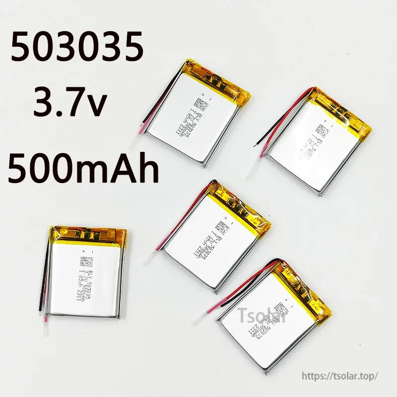 Lipo Battery 503035, High-quality silicone wire with safe manufacturing and support for high-power discharge.