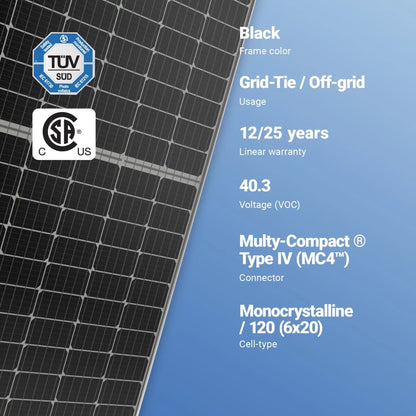 LonGi 320W Solar Panel, LonGi presents a high-performance solar panel with 320W power and monocrystalline structure.