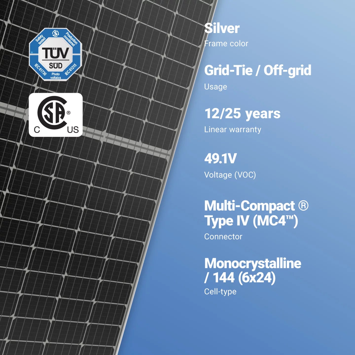 LonGi 445W Solar Panel (HR4-72HPH, 430-460 Watt)