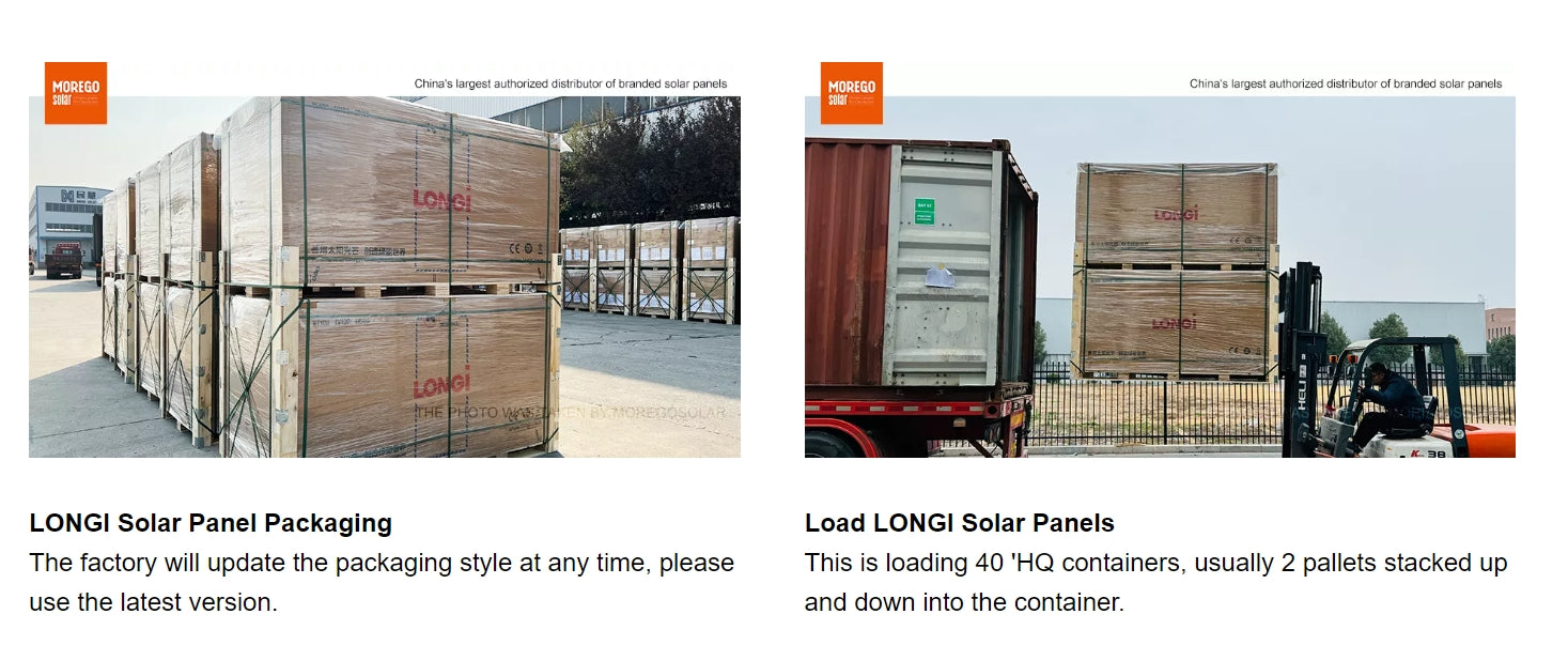 LonGi 645W Solar Panel, LONGI solar panel product description: high-efficiency bifacial panel with 645W power output, LR7-72HYD series, 625-660M.