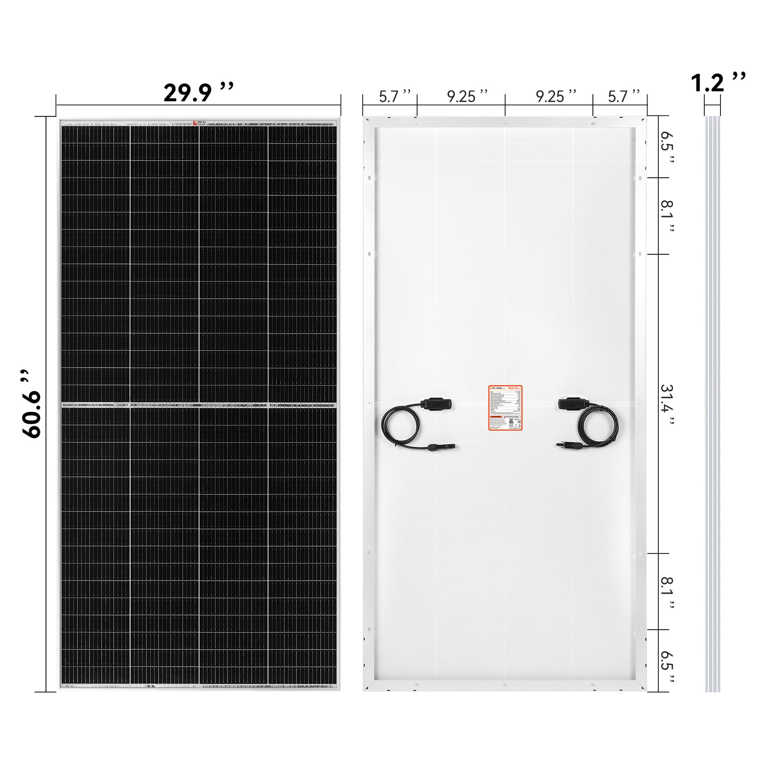 RICH Solar MEGA 250 Watt Solar Panel, Easy installation for off-grid and mobile applications with a versatile and user-friendly experience.