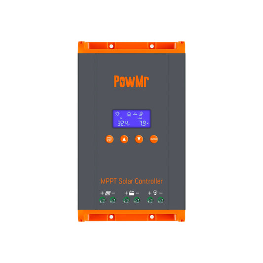 PowMr HHJ60-PRO 60A 12V/24V/36V/48V MPPT Solar Charge Controller with Parallel Support, LCD Display, Multi-Battery Compatibility