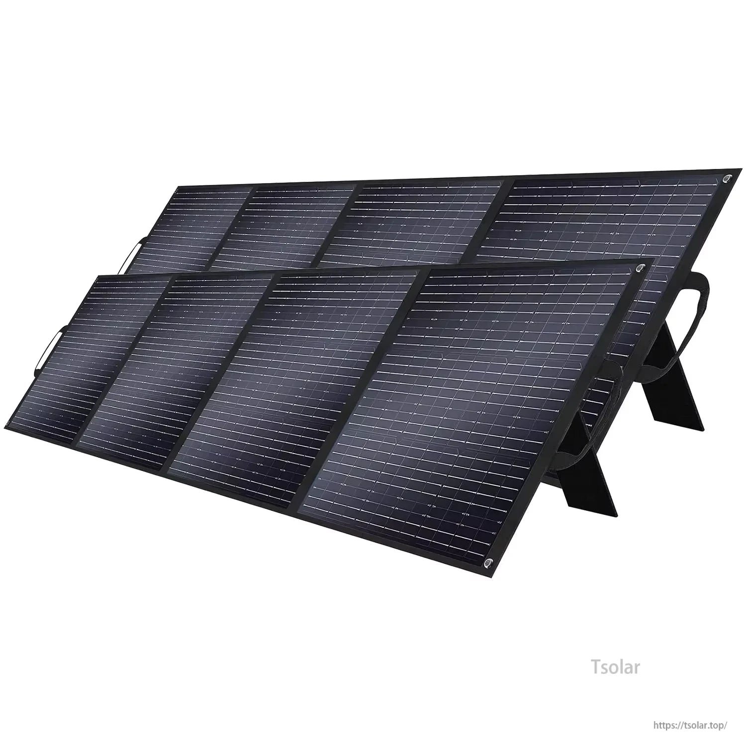 OSCAL PowerMax 2400, High-capacity LiFePO4 power station paired with three 200W solar panels.