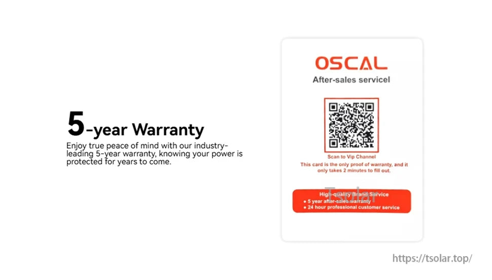 OSCAL PowerMax1800 1024Wh Portable Power Station, OSCAL’s PowerMax1800 offers a 5-year warranty, quick QR-based VIP support, and 24/7 customer service, ensuring reliable, hassle-free portable power with trusted brand backing. (25 words)