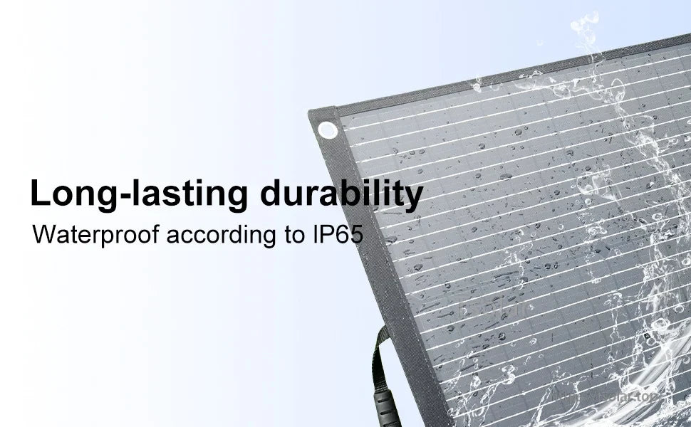 Oscal PowerMax 2400 Portable Power Station, Durable waterproof solar panel IP65