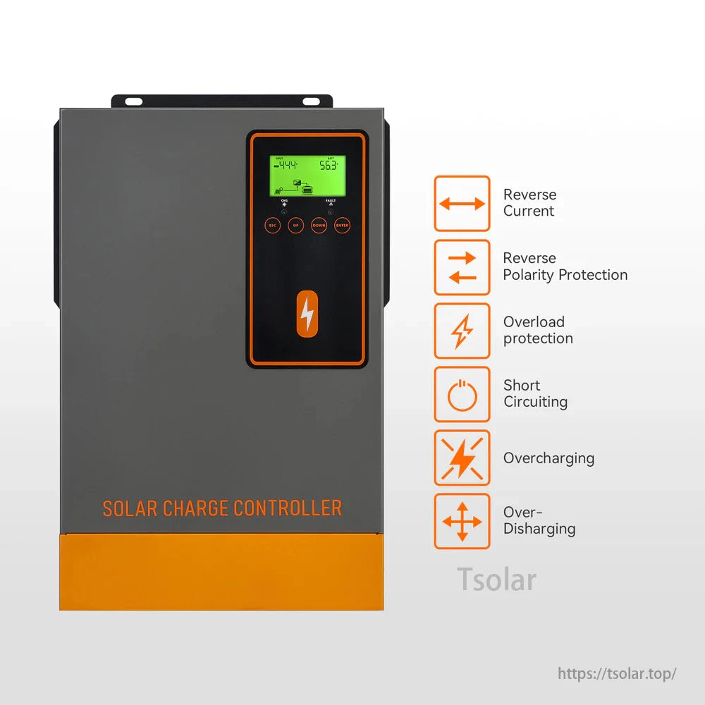 PowMr 140A 48V MPPT Solar Charge Controller with multiple protection.
