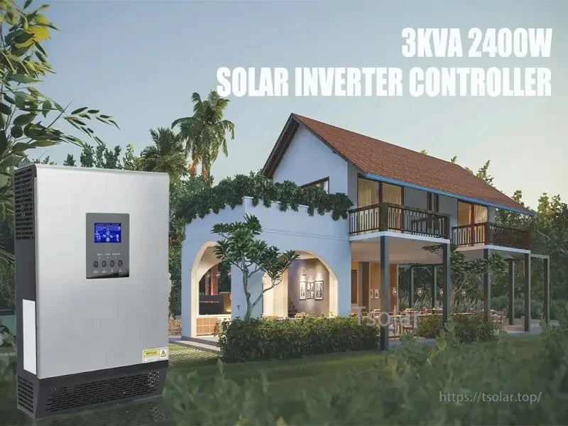 PowMr PS-3K-110V 24V hybrid solar inverter charger, 3000VA/2400W, for 110V/120V home backup