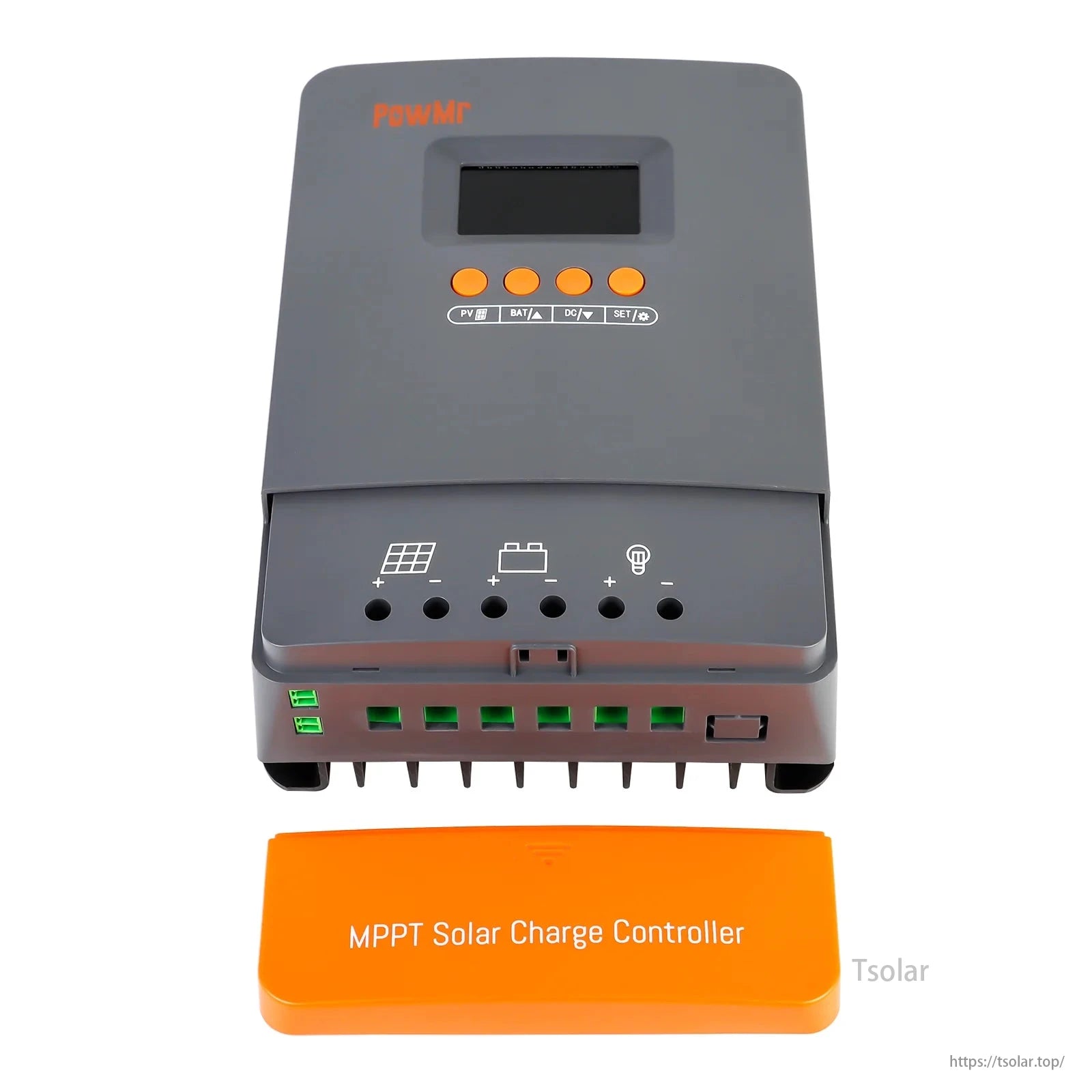 PowMr 60A MPPT Solar Charge Controller for off-grid systems, efficient solar energy management for 12V/24V/36V/48V.