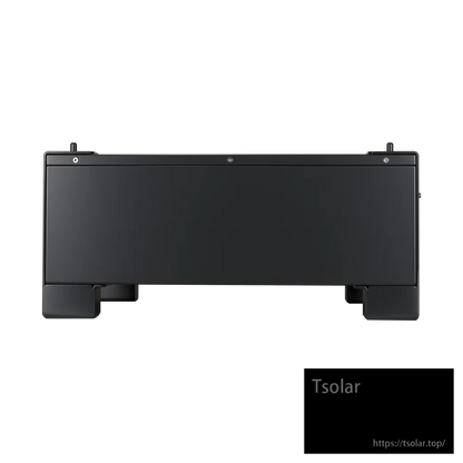 Rear view of PowMr battery module showing plain back panel and mounting feet