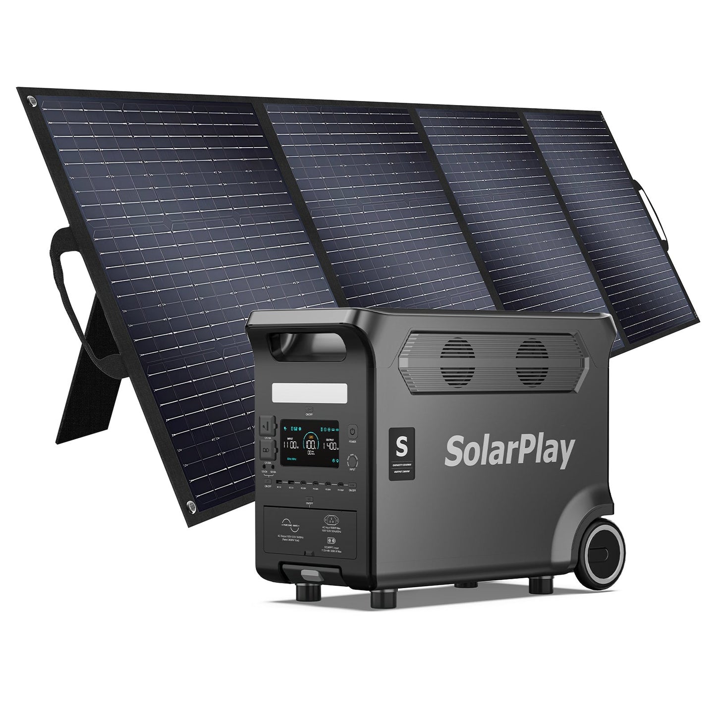 SolarPlay Q3600 Portable Power Station, SolarPlay Q3600 Power Station with 400W Solar Panel