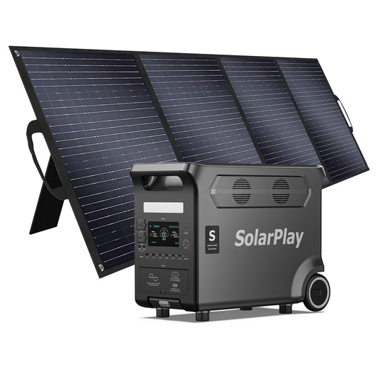 SolarPlay Q3600 Portable Power Station, SolarPlay Q3600 Power Station with 400W Solar Panel