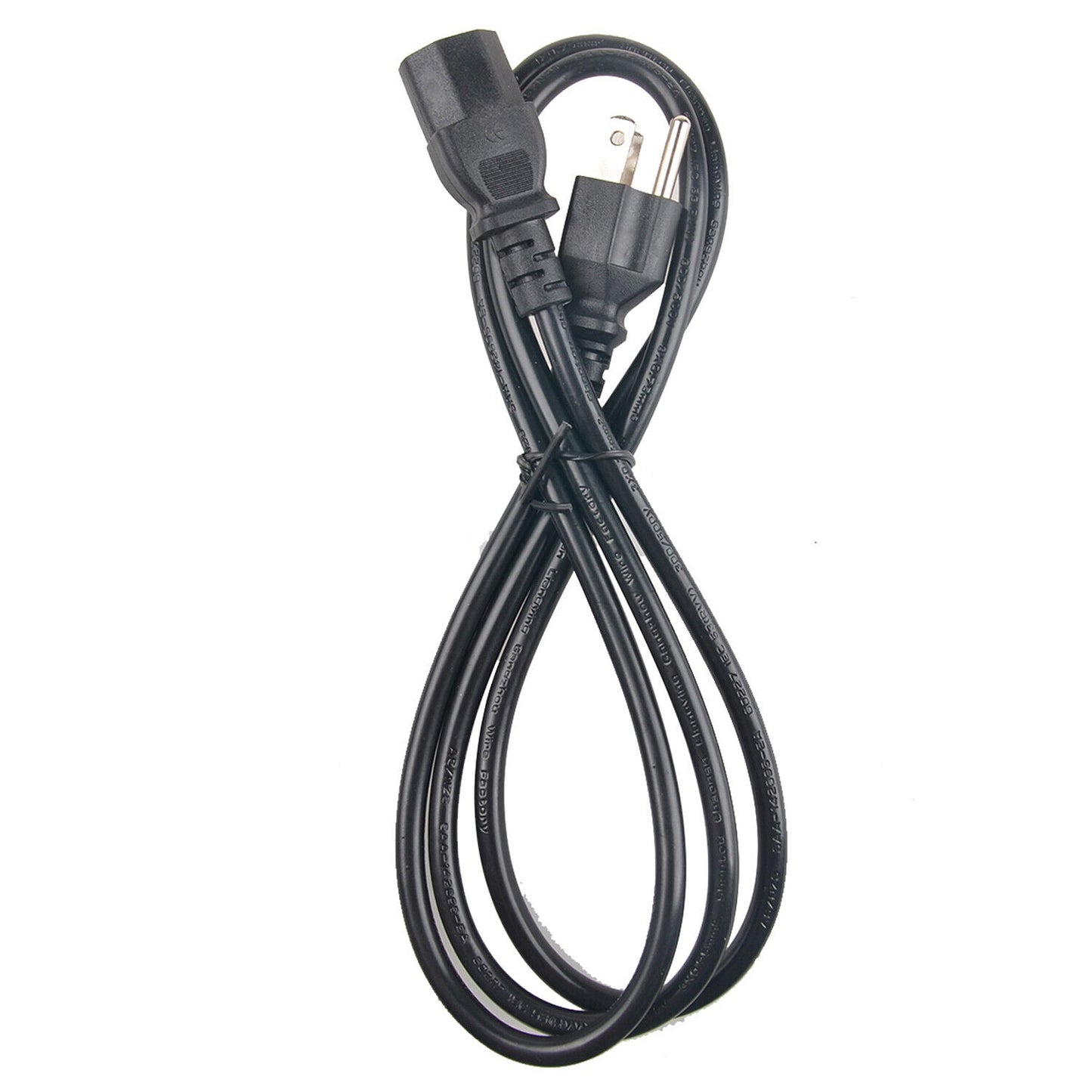 Inverter AC Cable, 1.5m inverter AC power cable with US 3-prong plug and IEC C13 connector, black cord