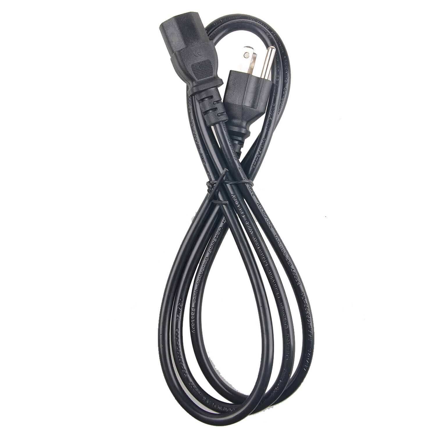Inverter AC Cable, 1.5m black inverter AC power cable with US 3‑prong plug and IEC C13 connector for grid tie inverters