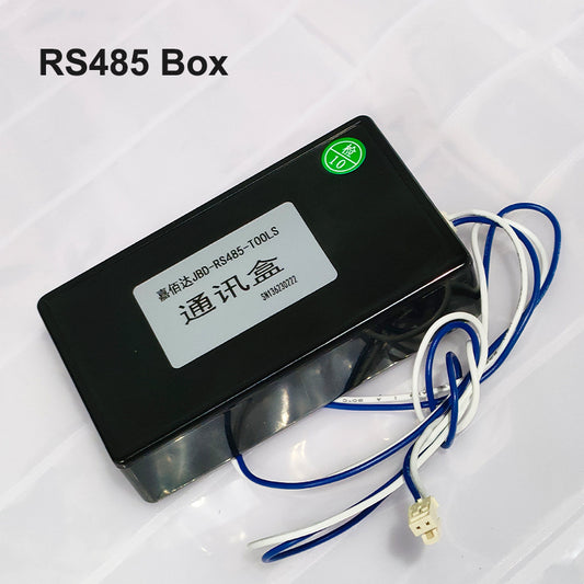 JBD RS485-TOOLS smart BMS RS485 PC tool box with wired harness and 2‑pin connector, black case