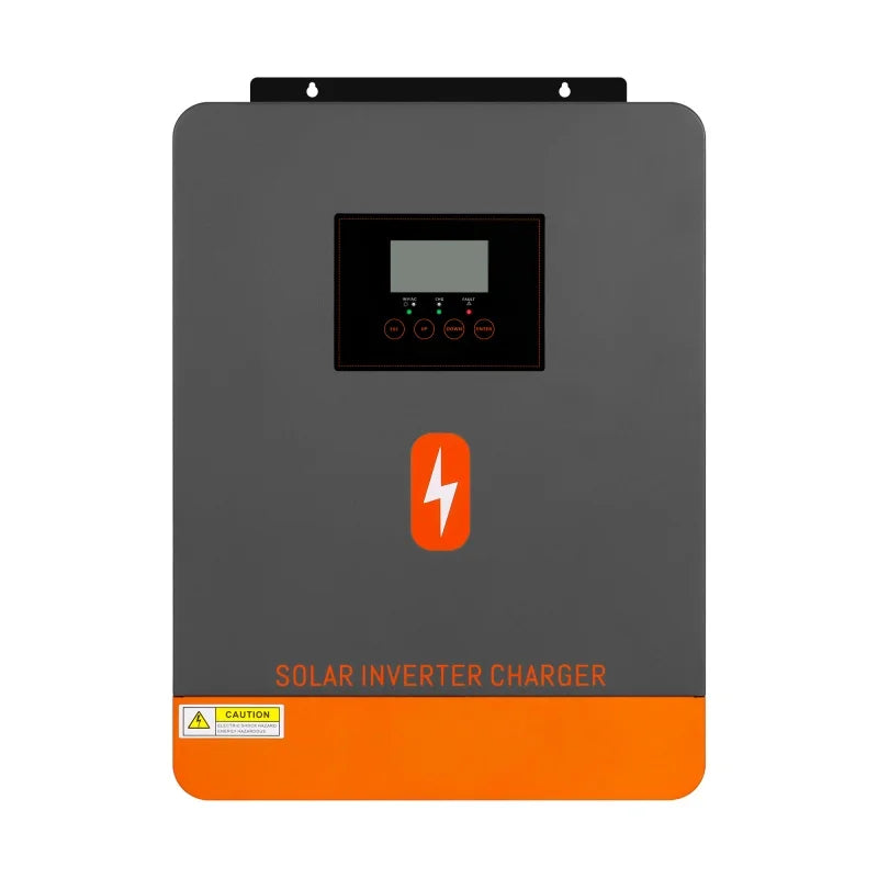 PowMr POW-HVM4.2K-24V-D 4.2kW off-grid inverter charger front view with LCD control panel